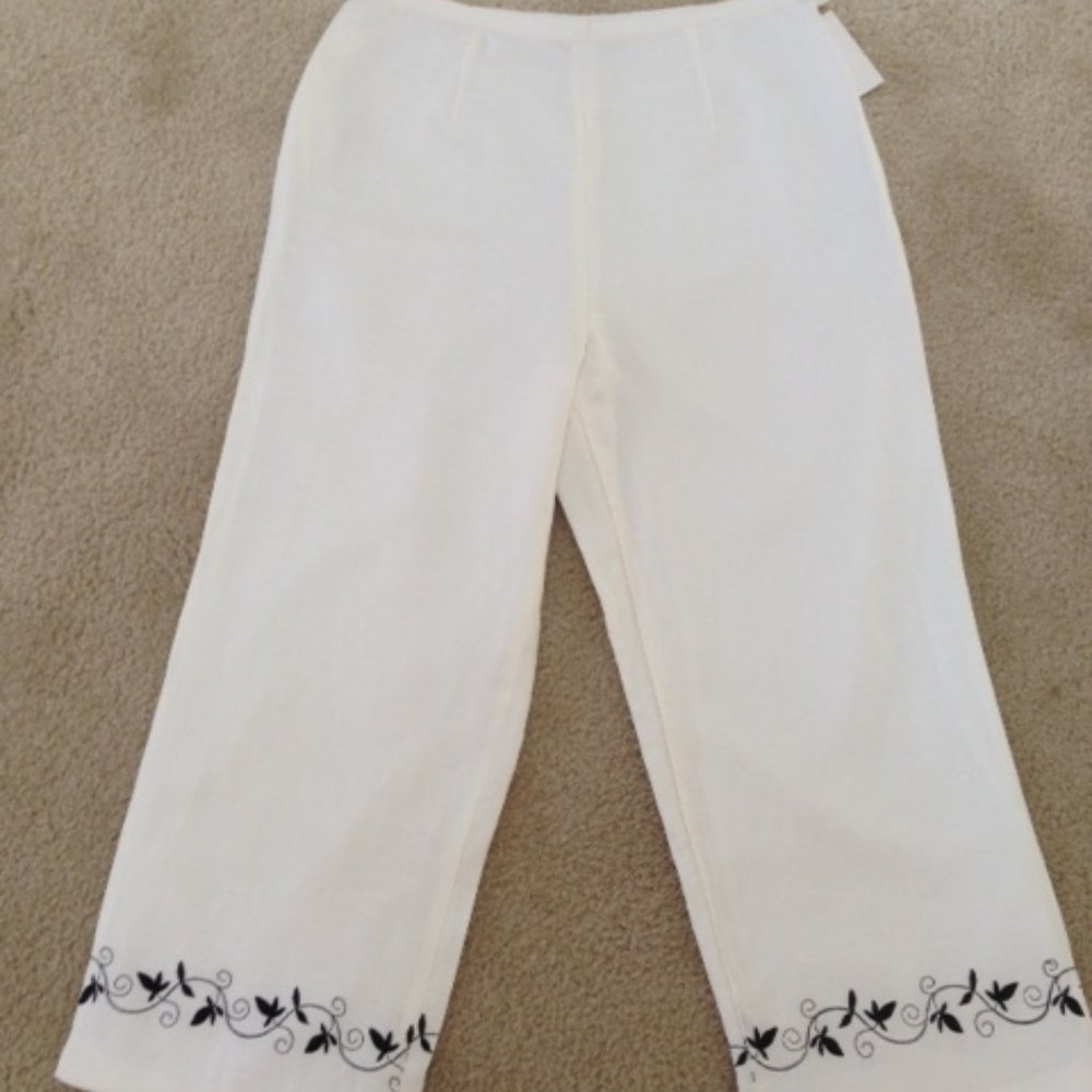 SANDRO Sport Cropped Pants, Size 12, Fully Lined